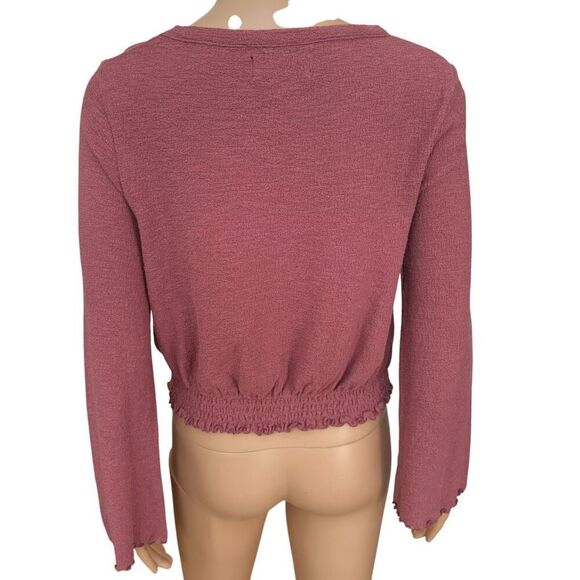 MADEWELL Texture & Thread Smocked Bell Sleeve top Shirt 100% cotton Size XS - Picture 3 of 7